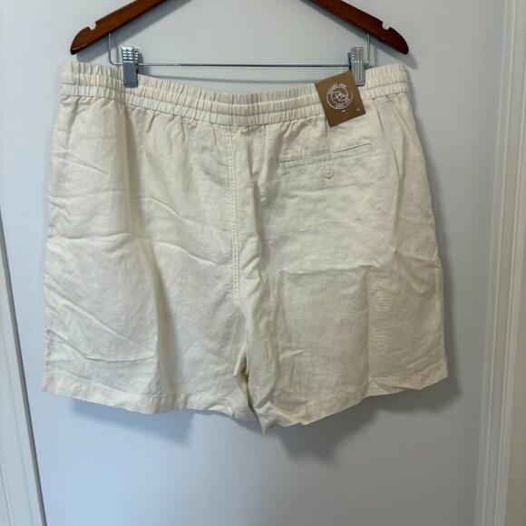 Panama Jack Men's Flat Front Linen Shorts in Cream Size XL NEW Bohemian Summer - Picture 7 of 11